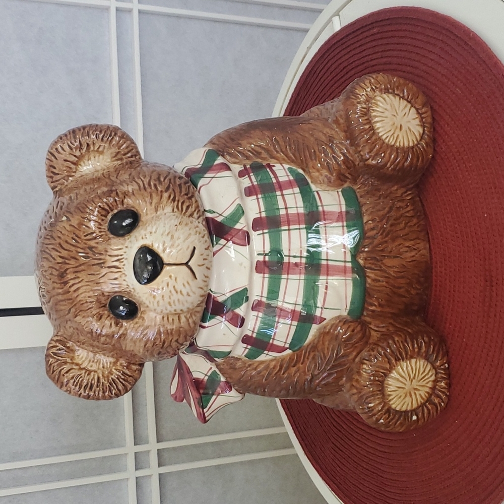 Vintage Ceramic Teddy Bear Cookie Jar